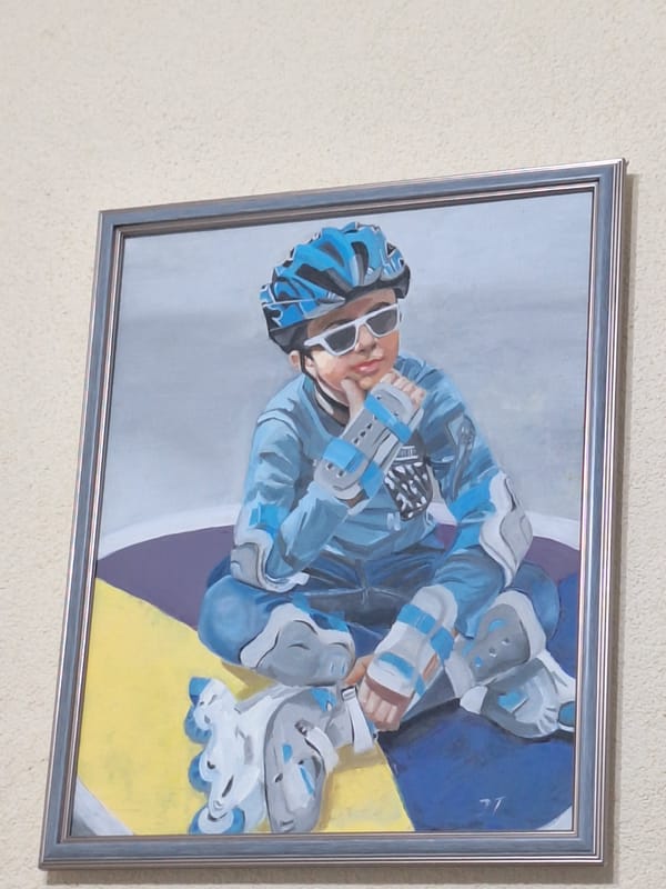 Roller skating artwork spotted on wall in Varna
