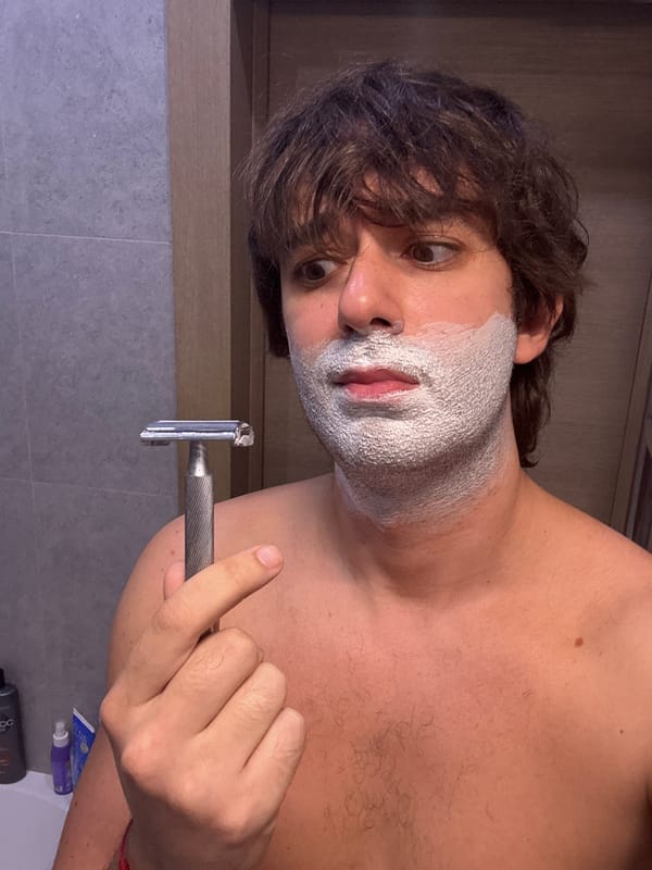 Slow Moscow morning: couch, anime, bathroom, and robes