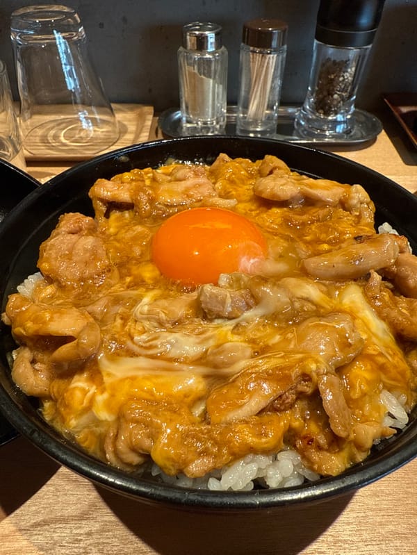 Traditional Oyakodon meal documented in Shibuya district