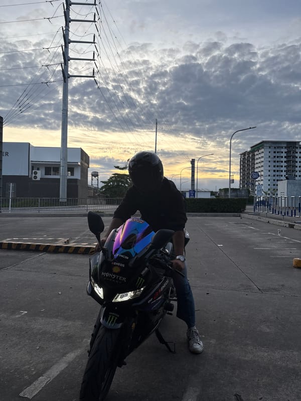 Motorcycle riders gather in Davao City parking lot