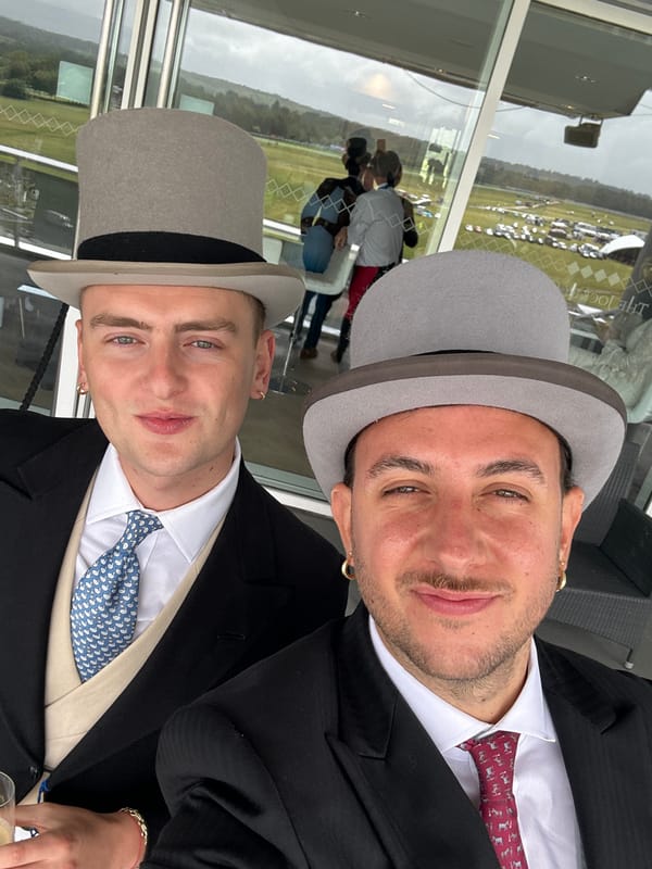 Formal racing hospitality captured at Epsom Downs Racecourse