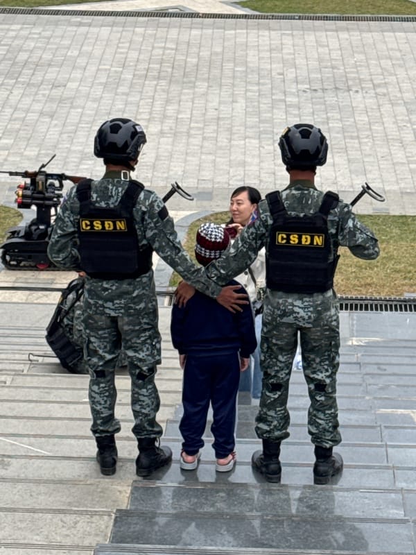 Military display and ceremony at Da Lat's Xuan Huong Lake