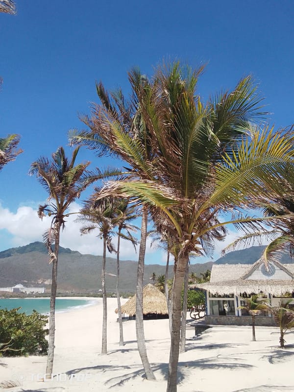 Tourist documents Venezuelan coastal scenery and lighthouse views