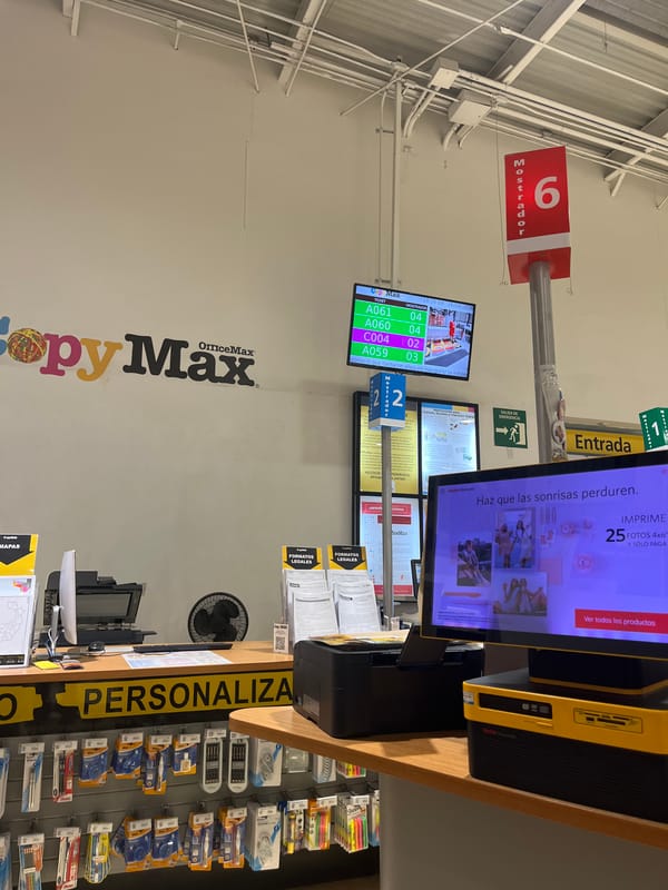 OfficeMax store operations documented in San Bernardino Tlaxcalancingo