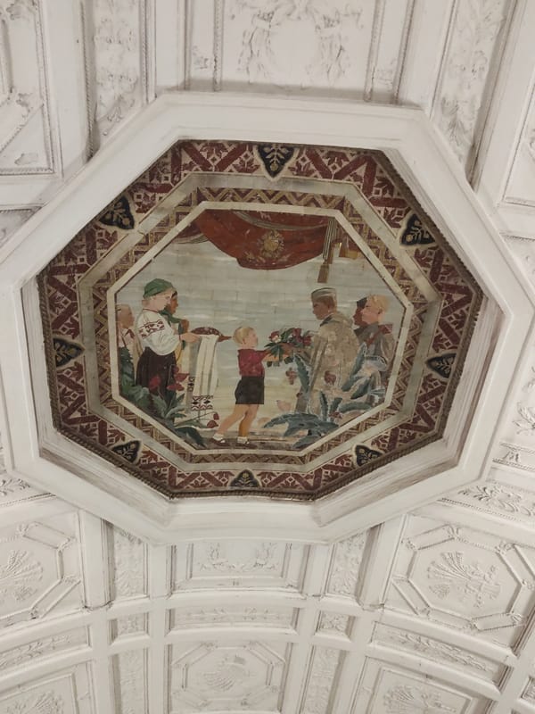 Moscow Metro's ornate Soviet ceiling art documented by witness