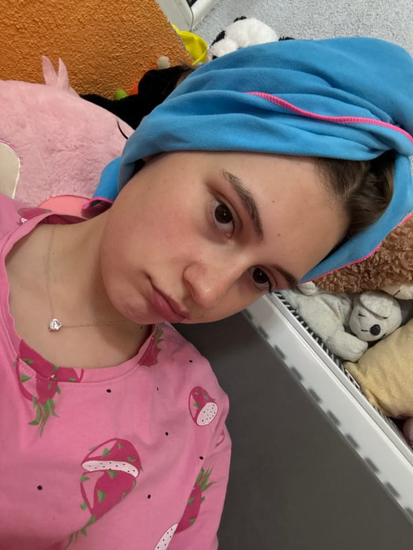 Young person spotted in towel and dragon fruit shirt in Bulgaria