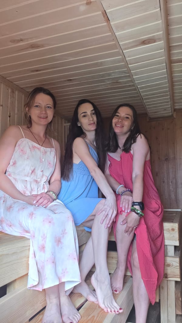 Summer day in rural Russia: banya, wildflowers, and outdoor dining