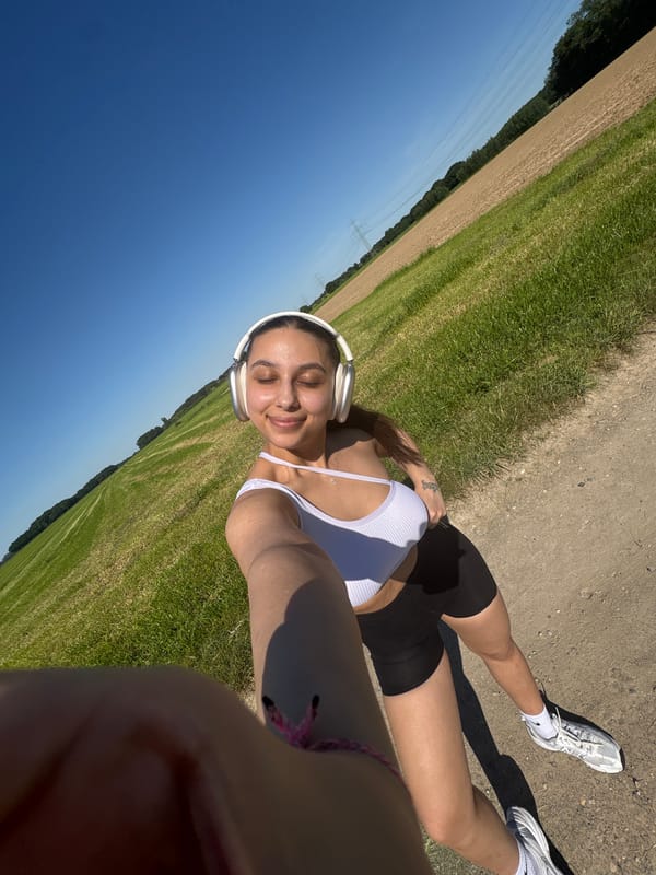 Woman documents afternoon walk through rural Viersen countryside