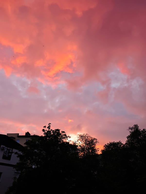 Vibrant sunset observed in Urozhaynyi, Russia with colorful clouds