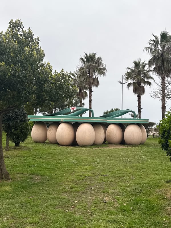 Tourist activities and public art documented in Batumi