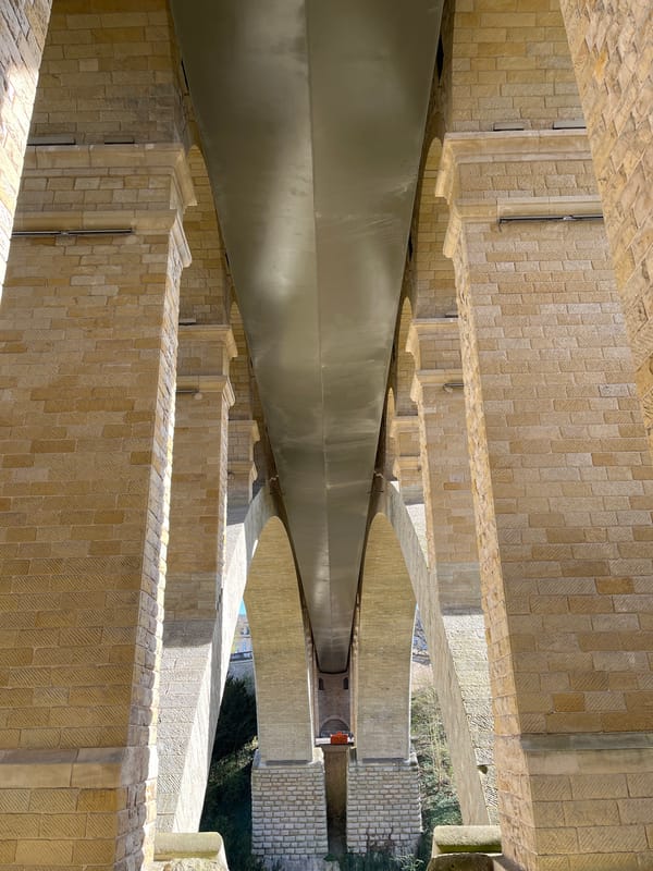 Luxembourg City fountain and tram scenes captured downtown