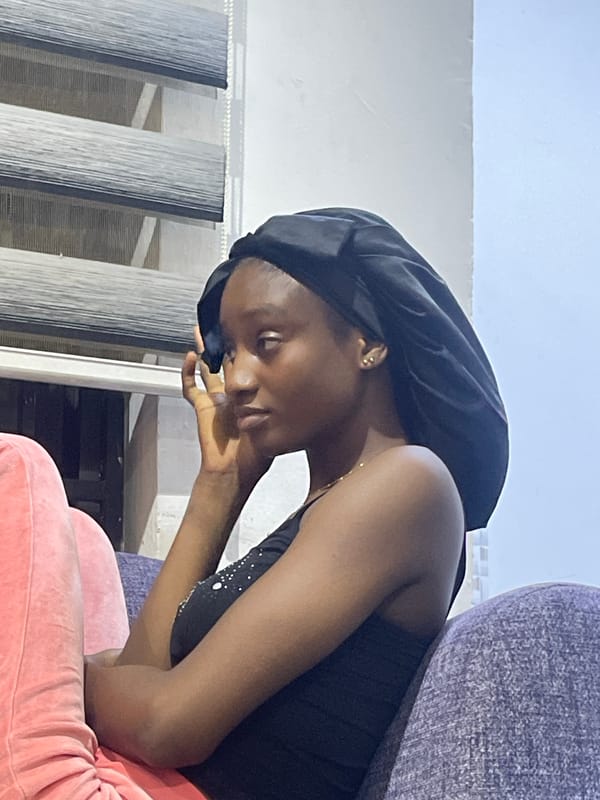Low-key evening at home in Abuja, keffiyeh close-ups included