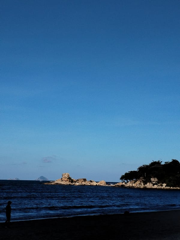 Morning beach activities in Nha Trang include Tai Chi, groups