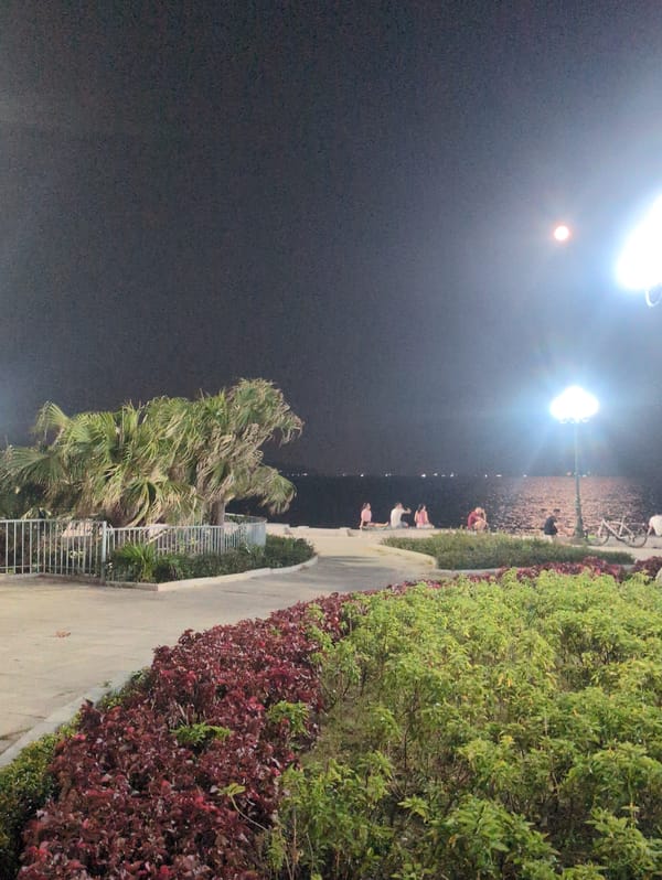 Nighttime street scenes captured across Quy Nhon, Vietnam