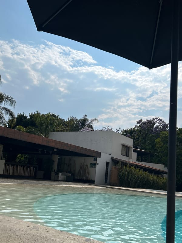 Guest documents relaxing day at Hotel Cartesiana resort in Mexico