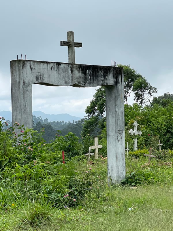 Motorcyclist observed at Christian cemetery in Bandarawela, Sri Lanka