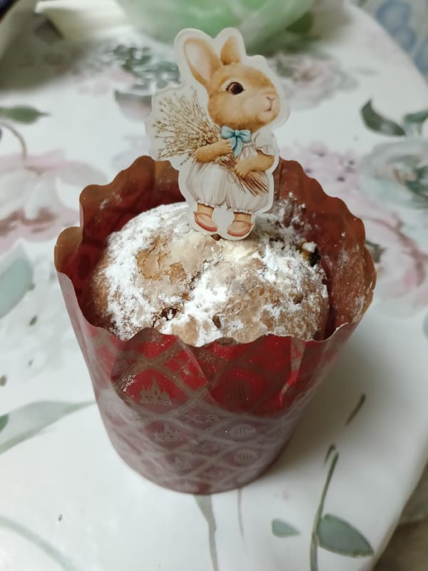 Decorated rabbit cupcake observed at undisclosed location