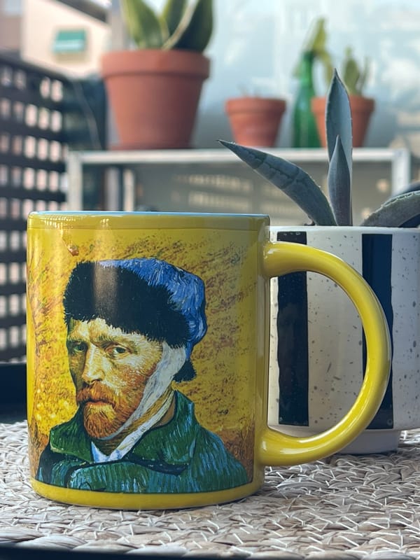 Van Gogh self-portrait mug in Mollet del Vallès