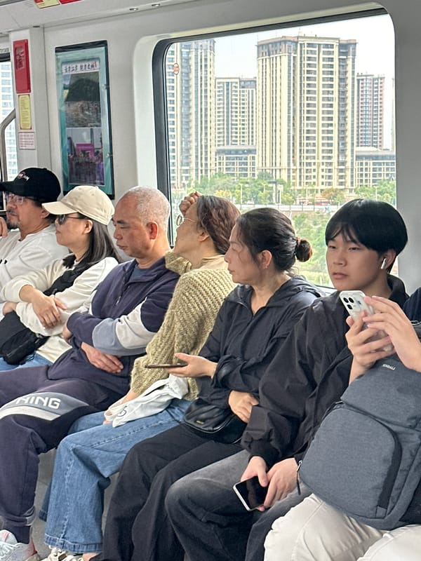Crowded metro train captured during morning rush in Shuangfu