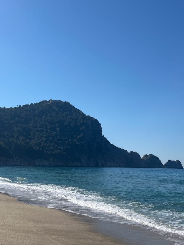 Morning beach scenes captured in Alanya, Turkey