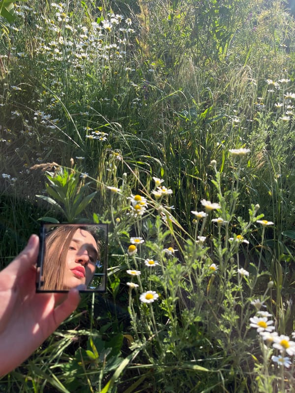 Mirror selfies and street-level scenes from an afternoon out
