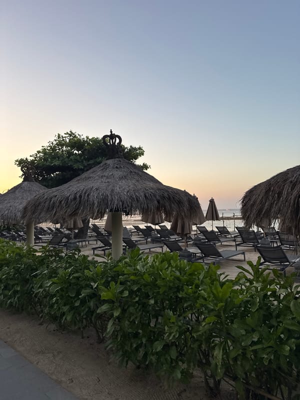 Evening beach resort activities in Kuta Selatan