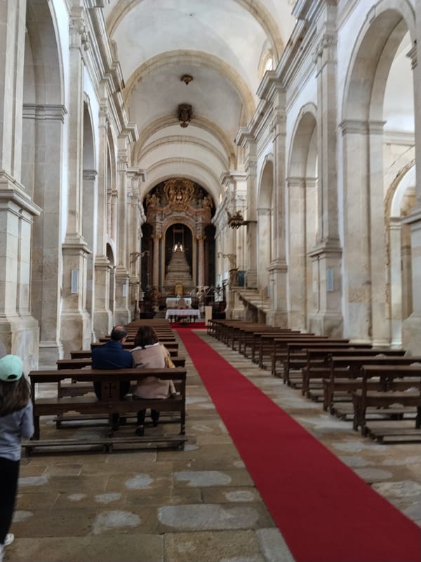 Group in matching sweatshirts gathers in Tarouca, Portugal