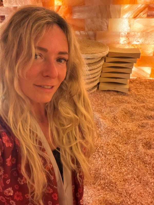 Salt cave spa session in Da Lat, Vietnam