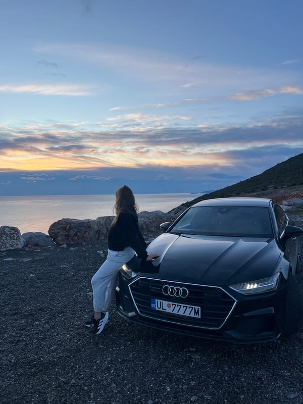 Sunset dining and recreation along Montenegro's Adriatic coast