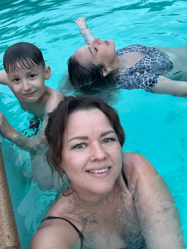 Family pool day captured in Chaikovsky, Russia