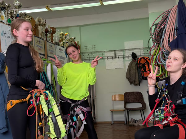 Climbers gather at indoor facility in Berezniki, Russia