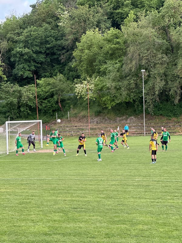Soccer match with free kick observed in Debelets, Bulgaria