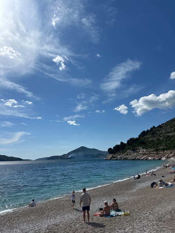 Sunny afternoon captured at Montenegro's Kamenovo Beach with typical activities