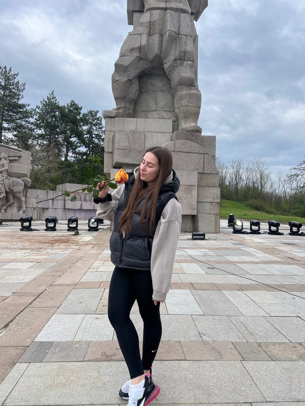 Tourist documents springtime scenes around historic Bulgarian town