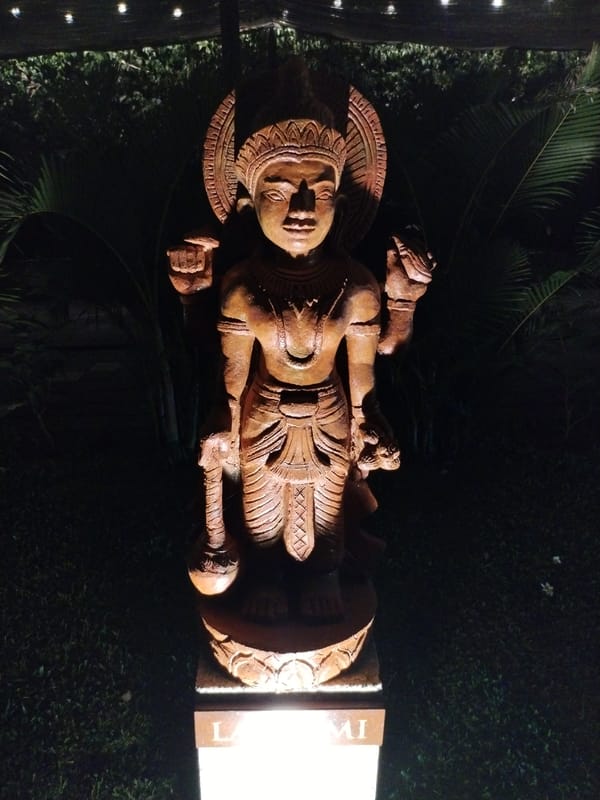 Nighttime religious statues and temple illumination documented in Nha Trang