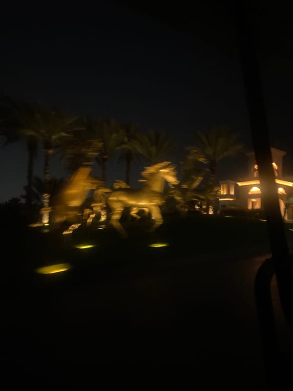 Nighttime Dubai scenes captured featuring illuminated architecture and fountain