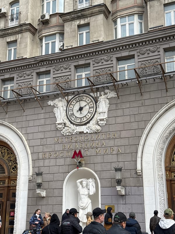 Moscow Metro stations document routine commuter activity May 1