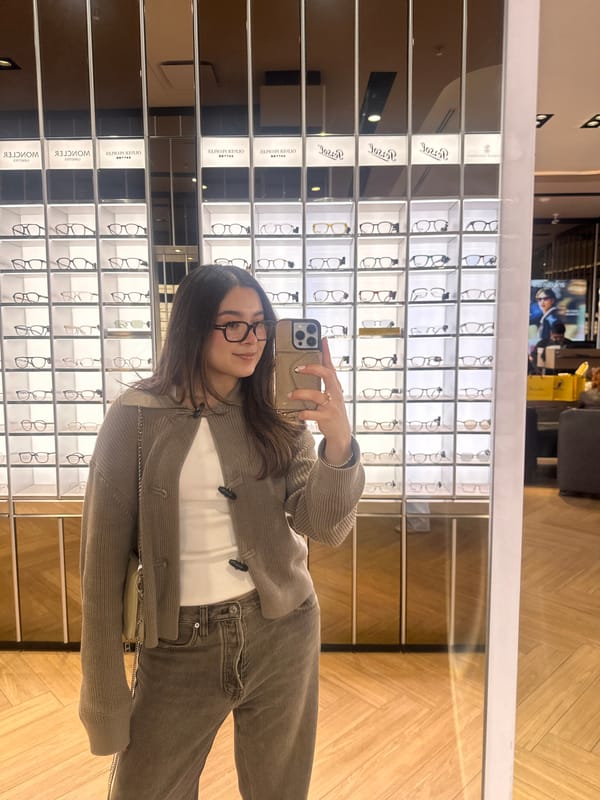 Woman takes late-night selfie at Mexico City eyeglass store