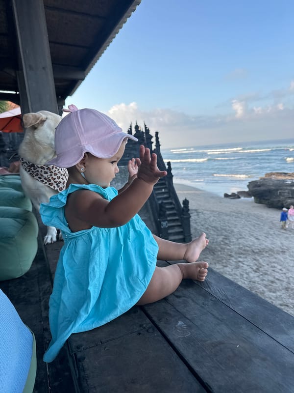 Beachfront deck moment in North Kuta, Bali