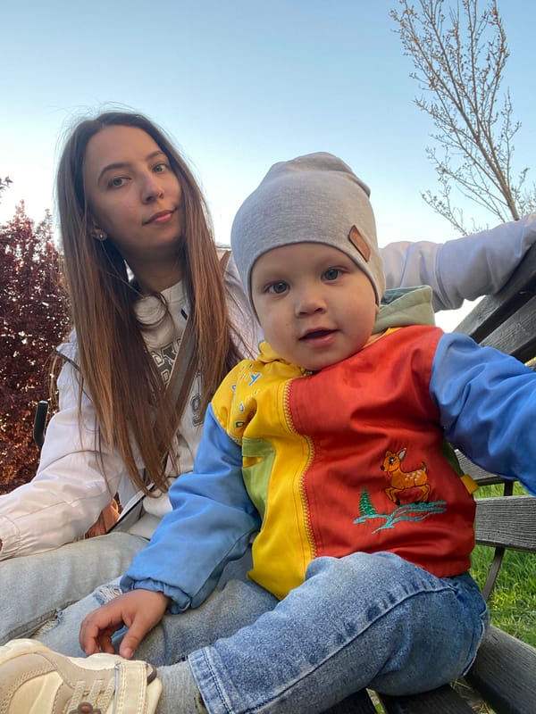 Mother and toddler enjoy outdoor time in Sevastopol
