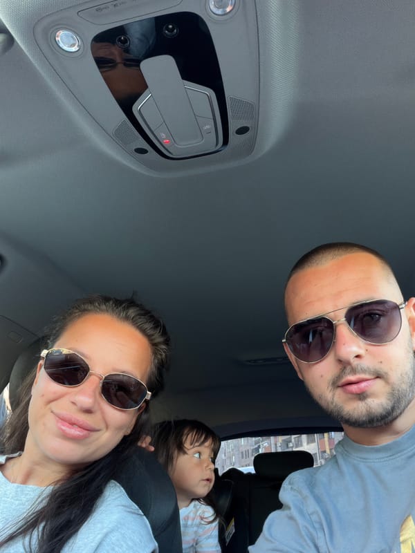 Quick in-car selfie session somewhere in Burgas