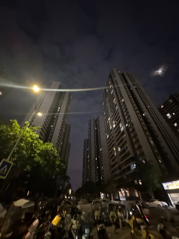 Nighttime street life documented in Chongqing High-tech Zone