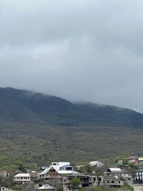 Overcast morning captured in Tbilisi's hillside neighborhoods