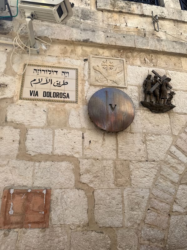 Witness documents Jerusalem's Via Dolorosa stones and Middle Eastern sweets