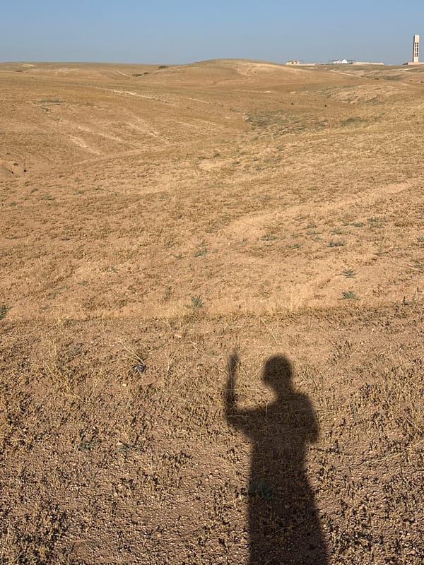 Photography session conducted in rural Morocco landscape