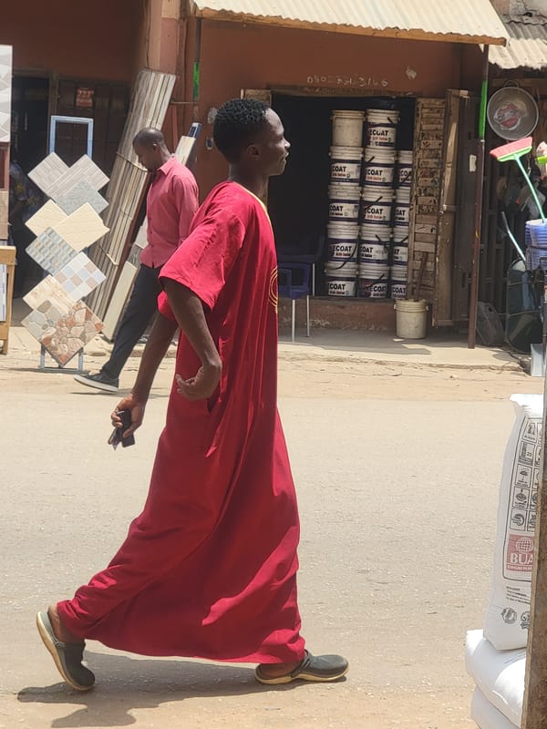 Daily commerce and street vending activities in Maiburiji, Nigeria