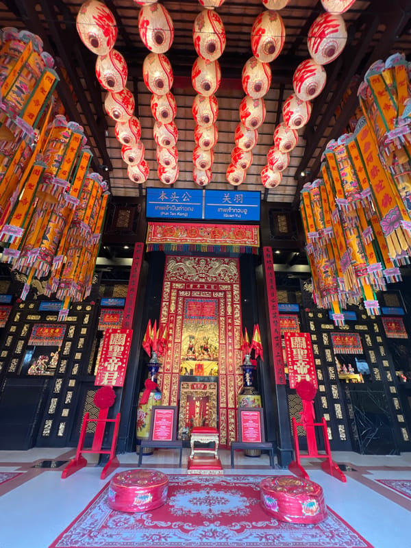 Morning rituals at a Chinese temple in Ko Samui
