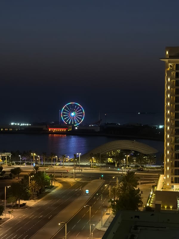 Lusail Marina at golden hour and into the night