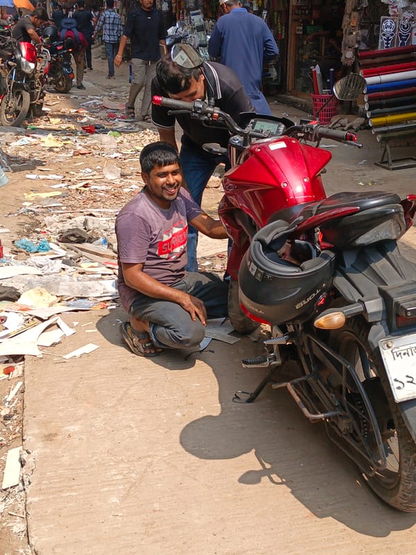 Morning street life documented across busy Dhaka neighborhoods