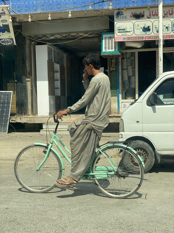 Everyday street traffic and movement in Kandahar